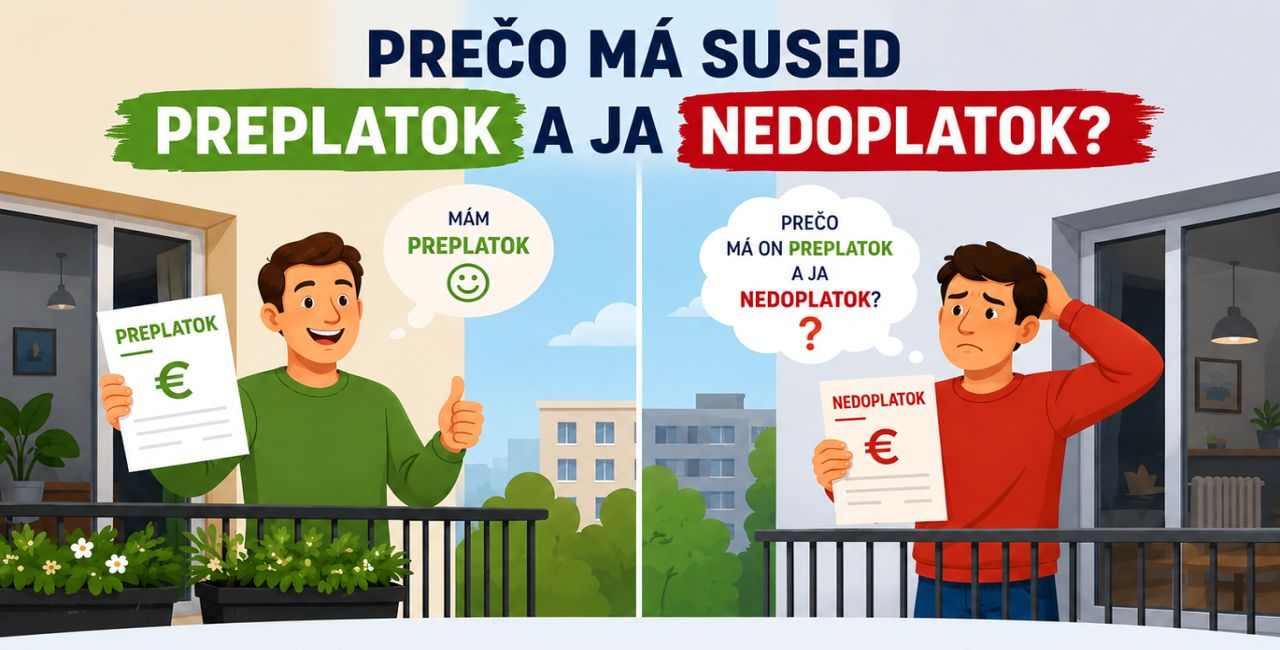 Prečo má sused preplatok a ja nedoplatok?